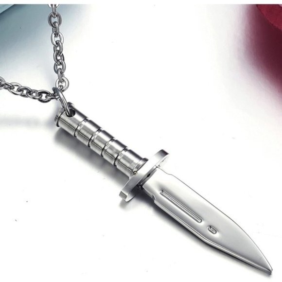 Stainless Steel Dagger Pendant Chain - Picture 3 of 7